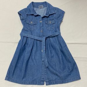 DIVA denim dress girl toddler 3T 100% cotton